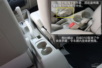 中央手扶箱被取消,取而代之的是小储物格和杯架高清图片