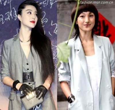 女星穿西装大走中性风