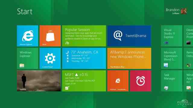 而在windows8上,得益于在windowsphone7系统上已然成熟的磁铁界面图片