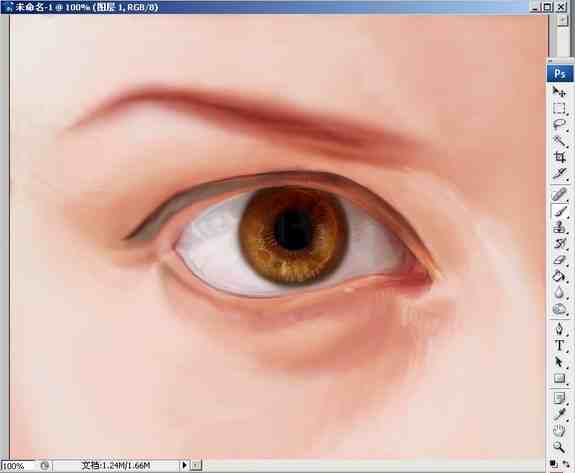 ps教程:ps中利用绘图板制作超写实眼睛