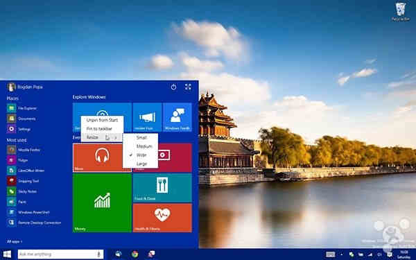 windows 10带回了经典开始菜单,但在其中融入了“现代化用户界面