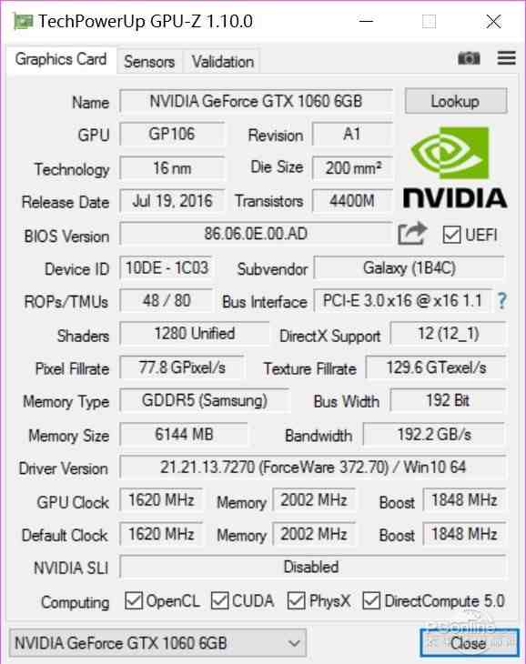 影驰gtx1060名人堂限量版评测