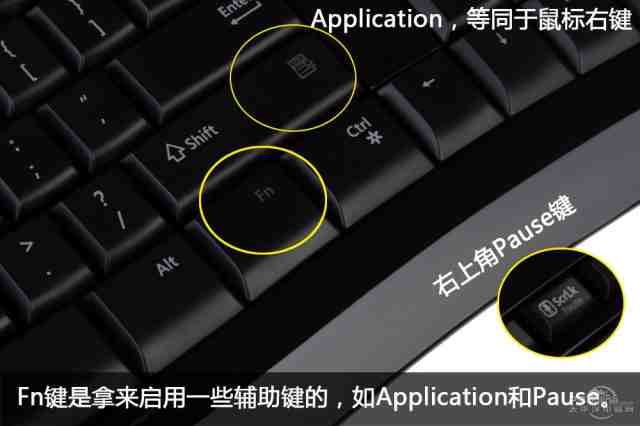 键盘取消了一些少用的实体按键,如右则的win键,application键等,而